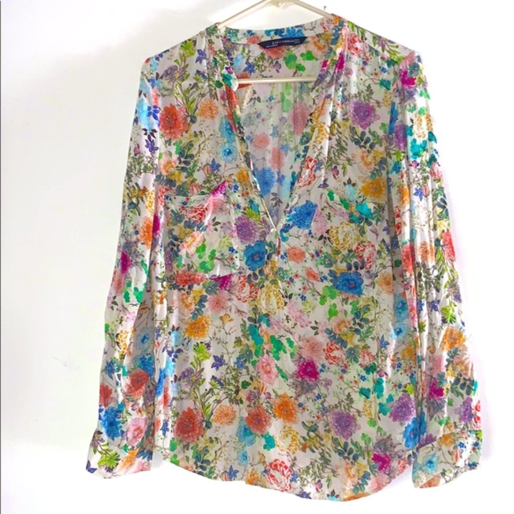 Zara Woman floral Print Blouse